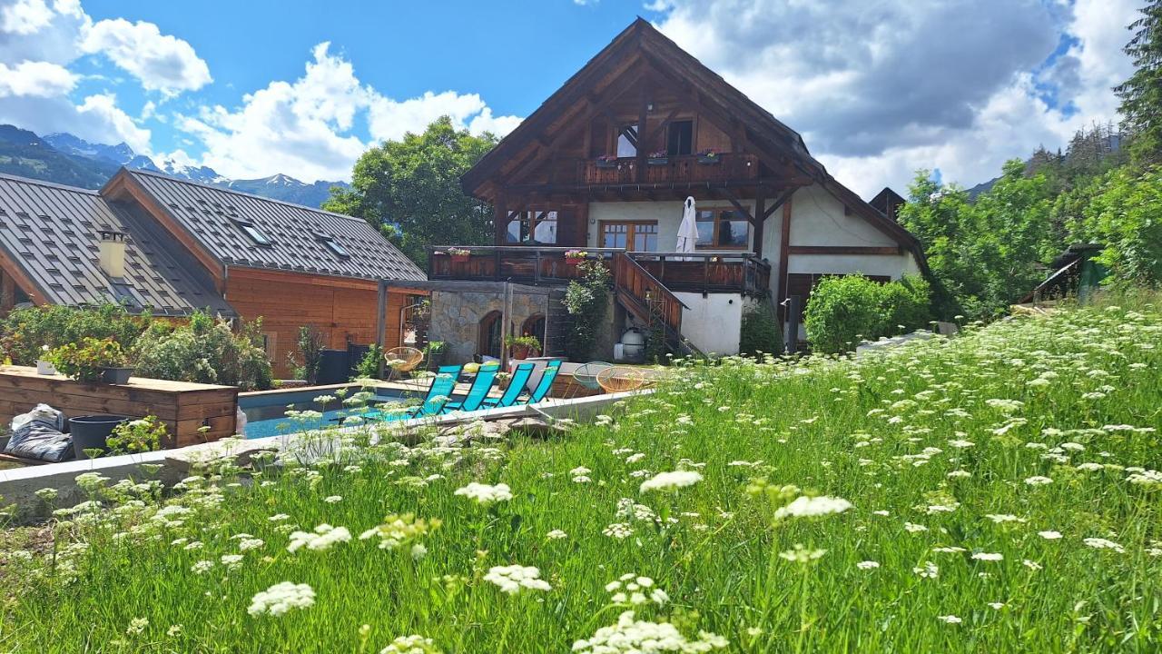 Chalet Serre Cambeou Piscine&Spa Saint-Chaffrey Zewnętrze zdjęcie