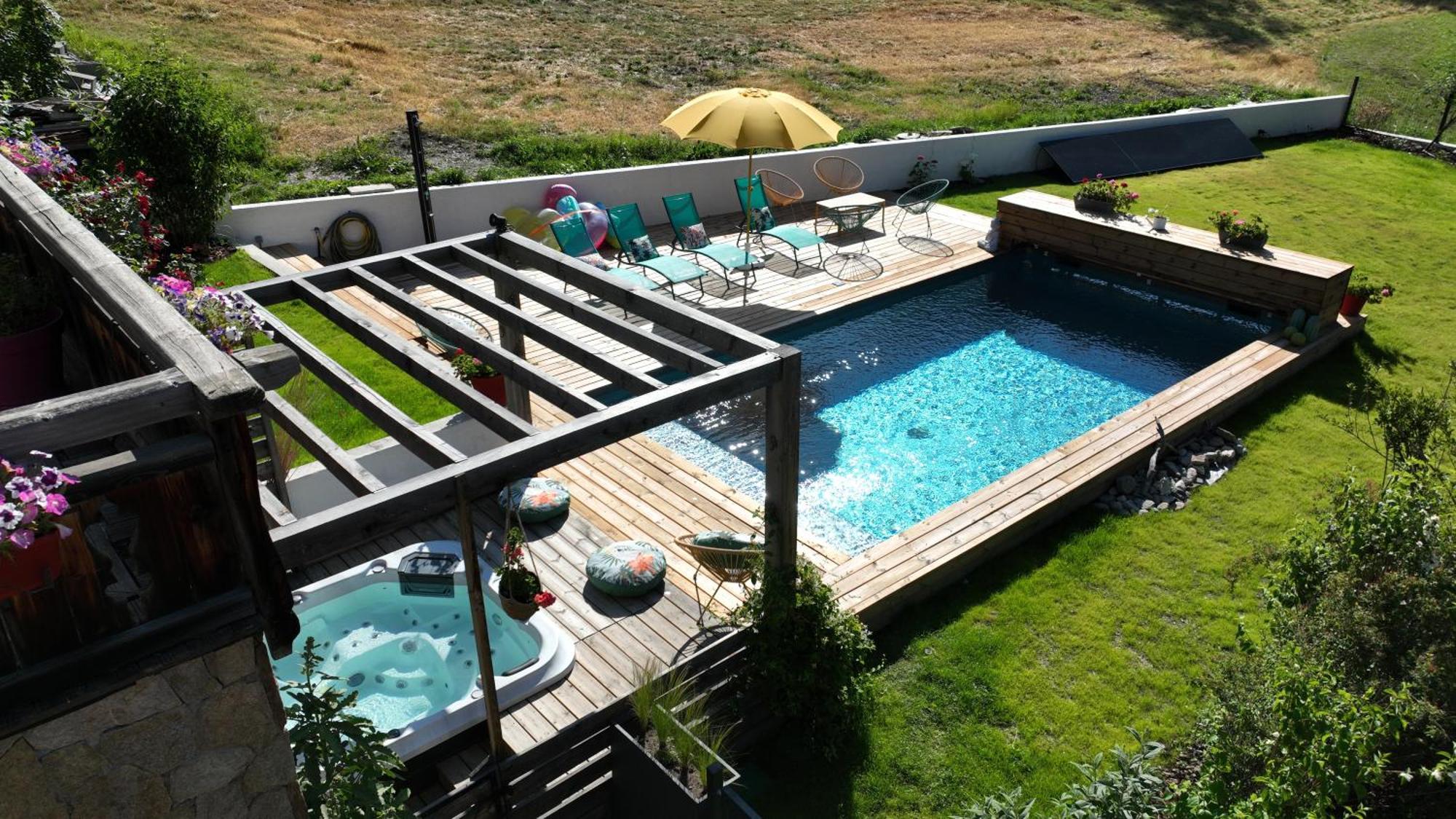Chalet Serre Cambeou Piscine&Spa Saint-Chaffrey Zewnętrze zdjęcie